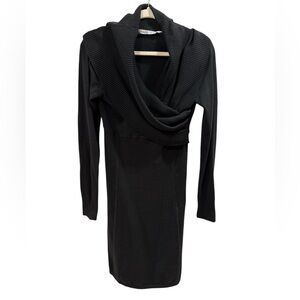 Athleta Black Cowl Neck Sweater Dress